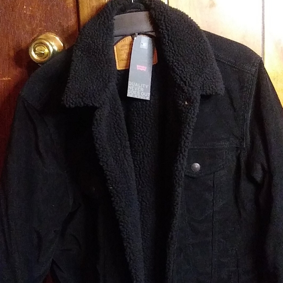 Levi's Denim-Black Sherpa Jacket